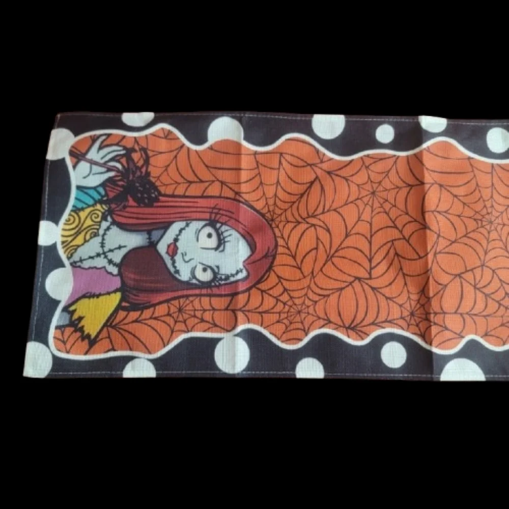 The Nightmare Before Christmas Orange and Black Halloween Scarf 72